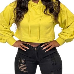 Gia Balloon Cropped Hoodie